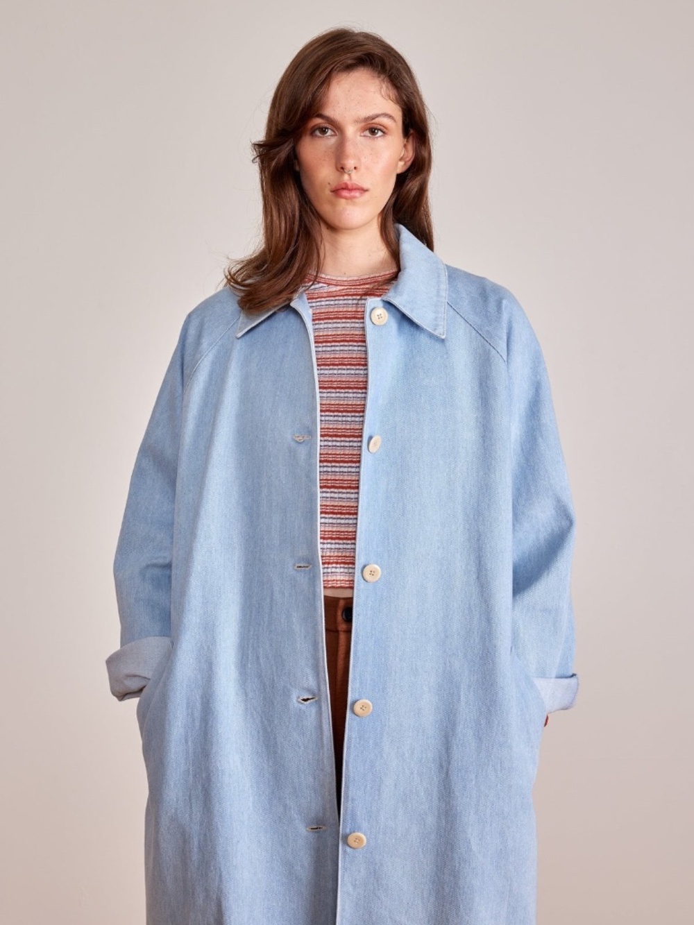 QC slow fashion brand Odeyalo Denim Trench